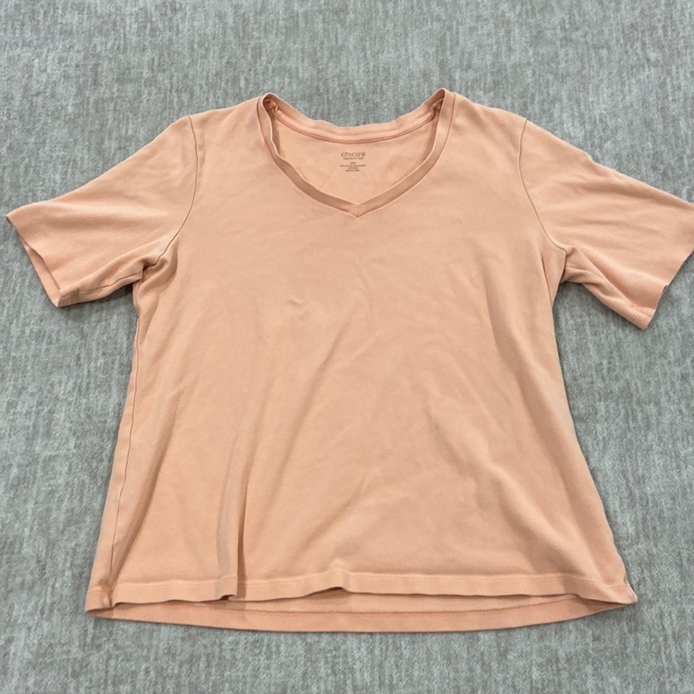 CHICO’S peach true color tee